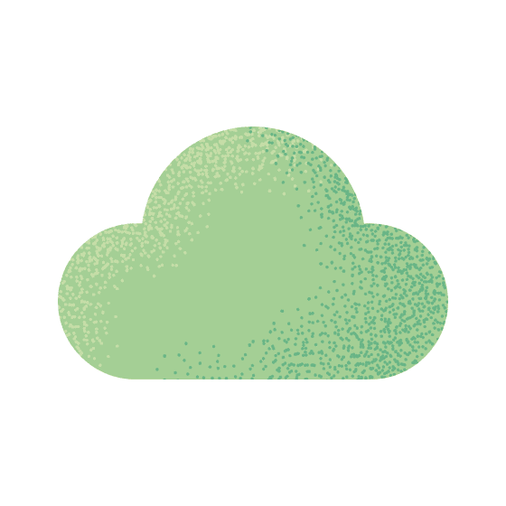 Green Cloud Graphic Wind Turbines